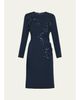Rickie Freeman for Teri Jon Sequin Floral Applique Crepe Dress - 1