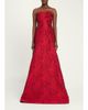 Rickie Freeman for Teri Jon Strapless Floral Jacquard A-Line Gown - 2