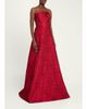 Rickie Freeman for Teri Jon Strapless Floral Jacquard A-Line Gown - 4