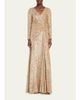 Rickie Freeman for Teri Jon Surplice Sequin A-Line Gown - 2