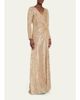 Rickie Freeman for Teri Jon Surplice Sequin A-Line Gown - 4