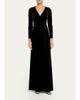 Rickie Freeman for Teri Jon Velvet Beaded Accent A-Line Gown - 2