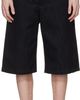 Rier Rier Black Antique Gabardine Shorts - 1
