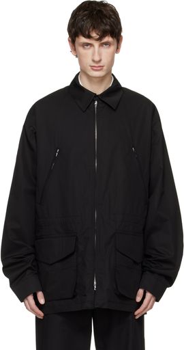 Rier Rier Black Cotton Field Jacket