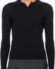 Rier Rier Black Fine Rib Silk Polo - 1