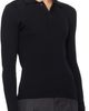 Rier Rier Black Fine Rib Silk Polo - 2