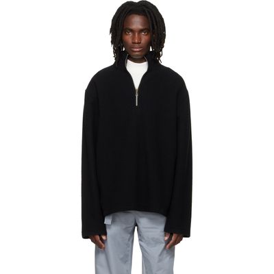Rier Rier Black Fleece Athletic Sweater