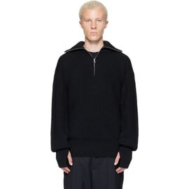 Rier Rier Black Halfzip Utility Sweater