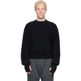 Rier Rier Black Roundneck Utility Sweater