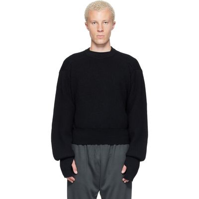 Rier Rier Black Roundneck Utility Sweater