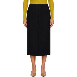 Rier Rier Black Walker Pleat Midi Skirt