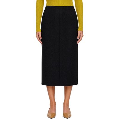 Rier Rier Black Walker Pleat Midi Skirt