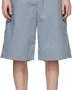 Rier Rier Blue Bermuda Cotton Shorts - 1