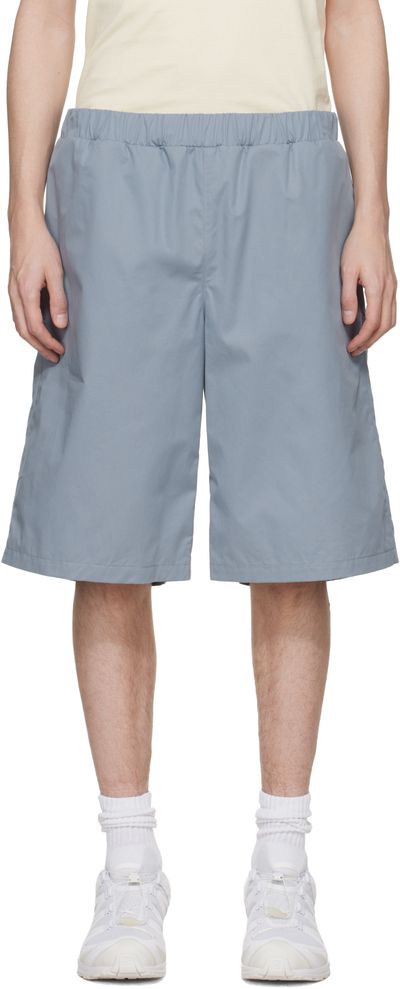 Rier Rier Blue Bermuda Cotton Shorts