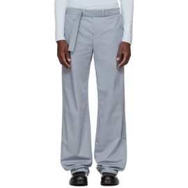 Rier Rier Blue Cotton Utility Trousers