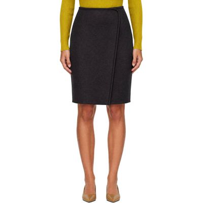Rier Rier Brown Walker Wrap Midi Skirt