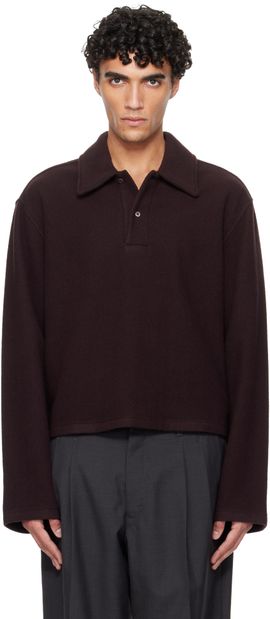 Rier Rier Burgundy Fleece Polo