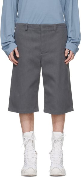 Rier Rier Gray Antique Gabardine Shorts