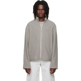 Rier Rier Gray Fleece Full Zip Track Jacket