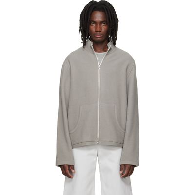 Rier Rier Gray Fleece Full Zip Track Jacket