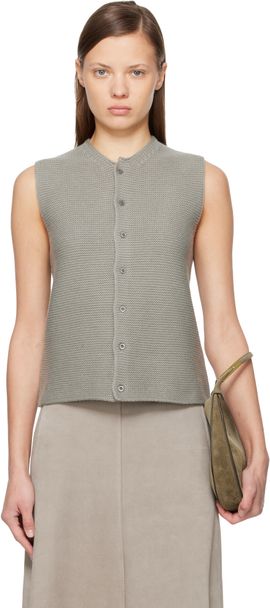 Rier Rier Gray Tyrolean Gilet Cardigan