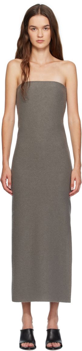 Rier Rier Gray Walker Bustier Midi Dress