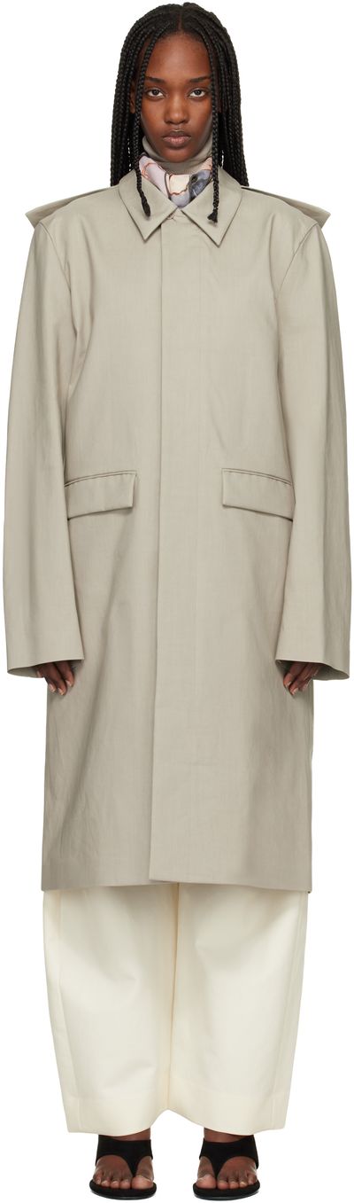 Rier Rier Green Cotton Bonded Coat