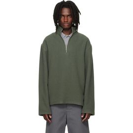 Rier Rier Green Fleece Athletic Sweater