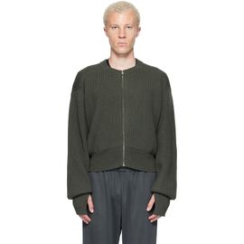 Rier Rier Green Roundneck Zip Utility Sweater