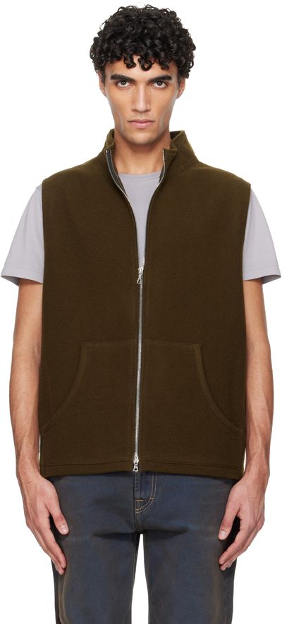 Rier Rier Khaki Fleece Full Zip Vest