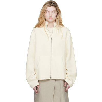 Rier Rier Off-White Fleece Full Zip Jacket