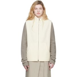 Rier Rier Off-White Fleece Full Zip Vest