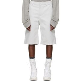 Rier Rier Off-White Gabardine Utility Shorts
