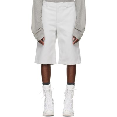 Rier Rier Off-White Gabardine Utility Shorts