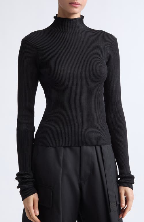 RIER - Silk Rib Turtleneck Sweater