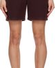 Rier Rier SSENSE Exclusive Burgundy Fleece Shorts - 1