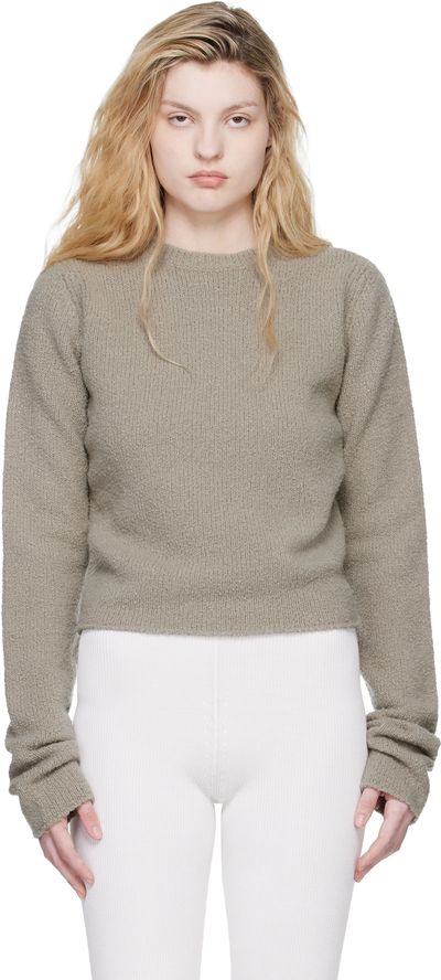 Rier Rier Taupe Wool Boucle Sweater