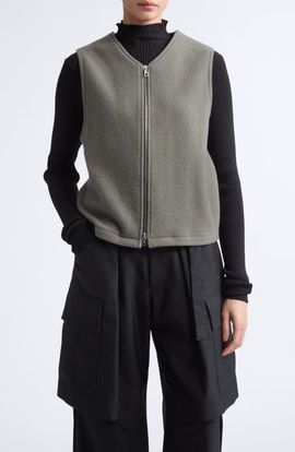 RIER RIER Wool Fleece Zip Vest