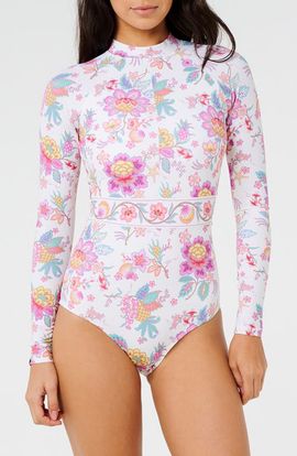 Rip Curl Rip Curl Half Moon Bay Long Sleeve One-Piece Rashguard Swimsuit