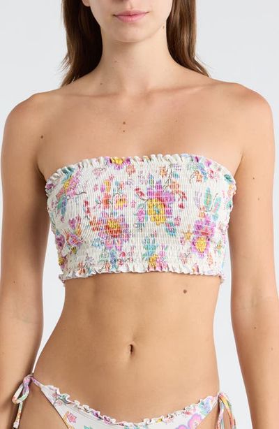 Rip Curl Rip Curl Half Moon Bay Smocked Bandeau Bikini Top