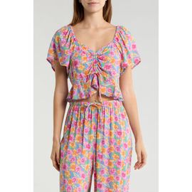 Rip Curl Rip Curl Malibu Cove Short Sleeve Peplum Crop Top