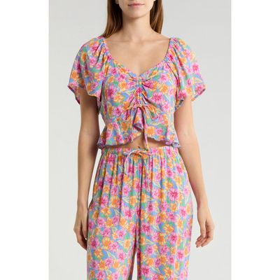 Rip Curl Rip Curl Malibu Cove Short Sleeve Peplum Crop Top
