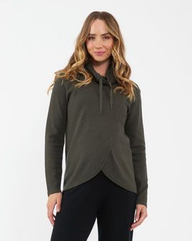 Ripe Maternity Ripe Maternity Cassie Cross Over Nursing Knit Khaki