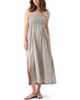 Ripe Maternity Ripe Maternity Leo Stripe Shirred Maternity Dress with Side Splits - 1