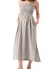 Ripe Maternity Ripe Maternity Leo Stripe Shirred Maternity Dress with Side Splits - 2