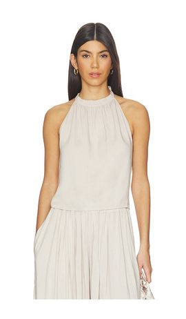 Ripley Rader Ripley Rader Linen Tie Back Halter Top