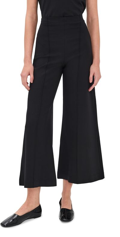 RIPLEY RADER RIPLEY RADER Ponte Knit Cropped Wide Leg Pant Black