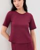 RIPLEY RADER RIPLEY RADER Ponte Knit Short Sleeve Tee Wine - 2