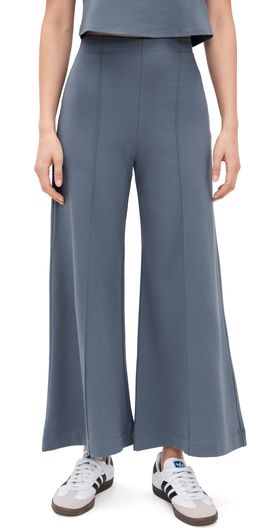 RIPLEY RADER RIPLEY RADER Ponte Knit Wide Leg Cropped Pants Sea Blue