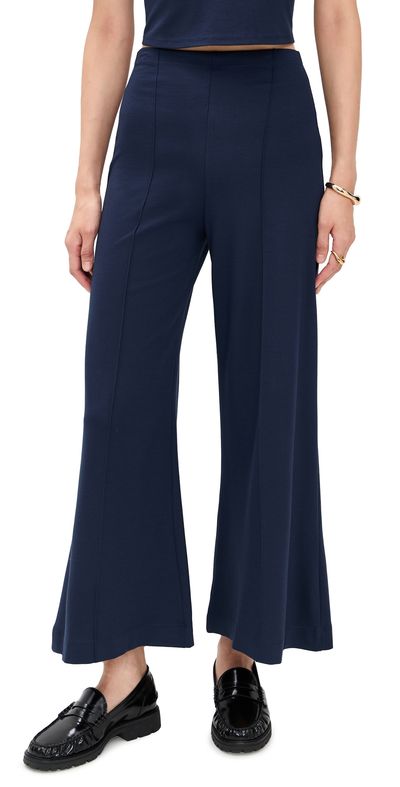 RIPLEY RADER RIPLEY RADER Ponte Knit Wide Leg Pants Navy